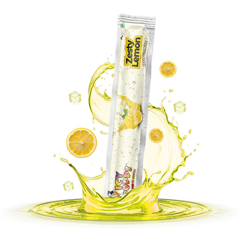 Zesty Lemon Icy Popps | Tangy & Refreshing Frozen Treat | 24 Pack