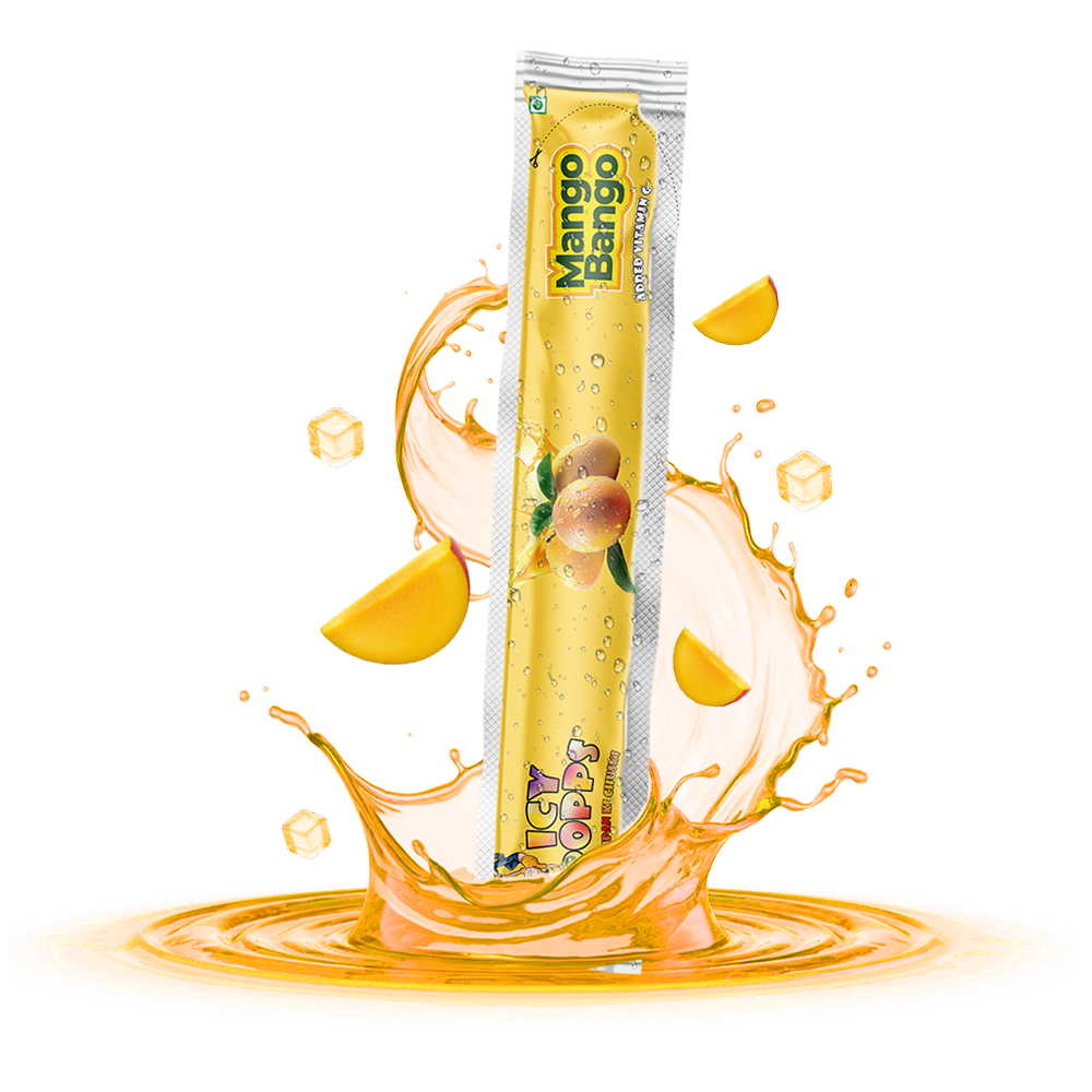 Mango Bango Icy Popps | Sweet & Creamy Mango Frozen Treat | 24 Pack