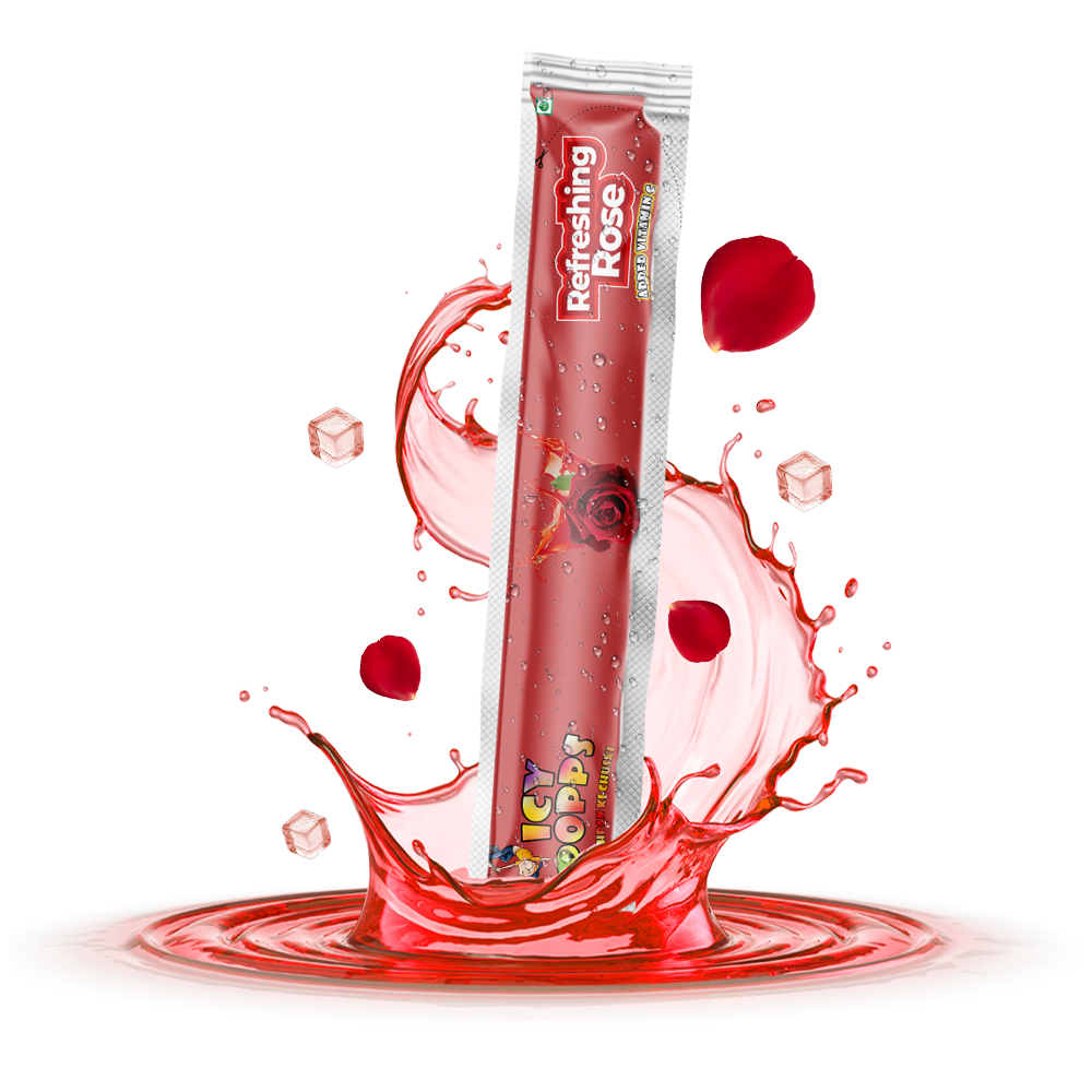 Refreshing Rose Icy Popps | Floral & Fragrant Frozen Treat | 24 Pack
