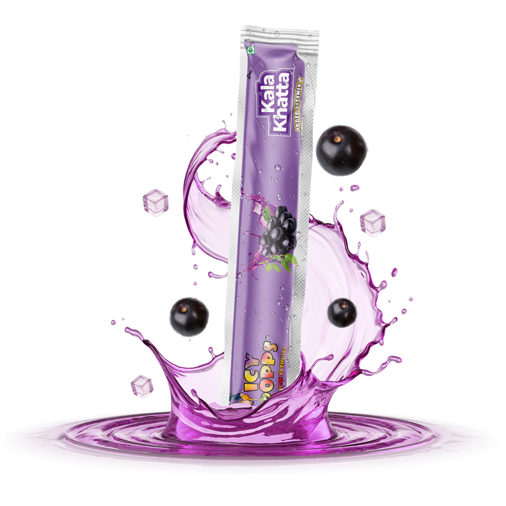 Kala Khatta Icy Popps | Tangy & Refreshing Frozen Treat | 24 Pack